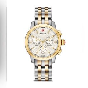 Michele Uptown 2 Tone Diamond Watch